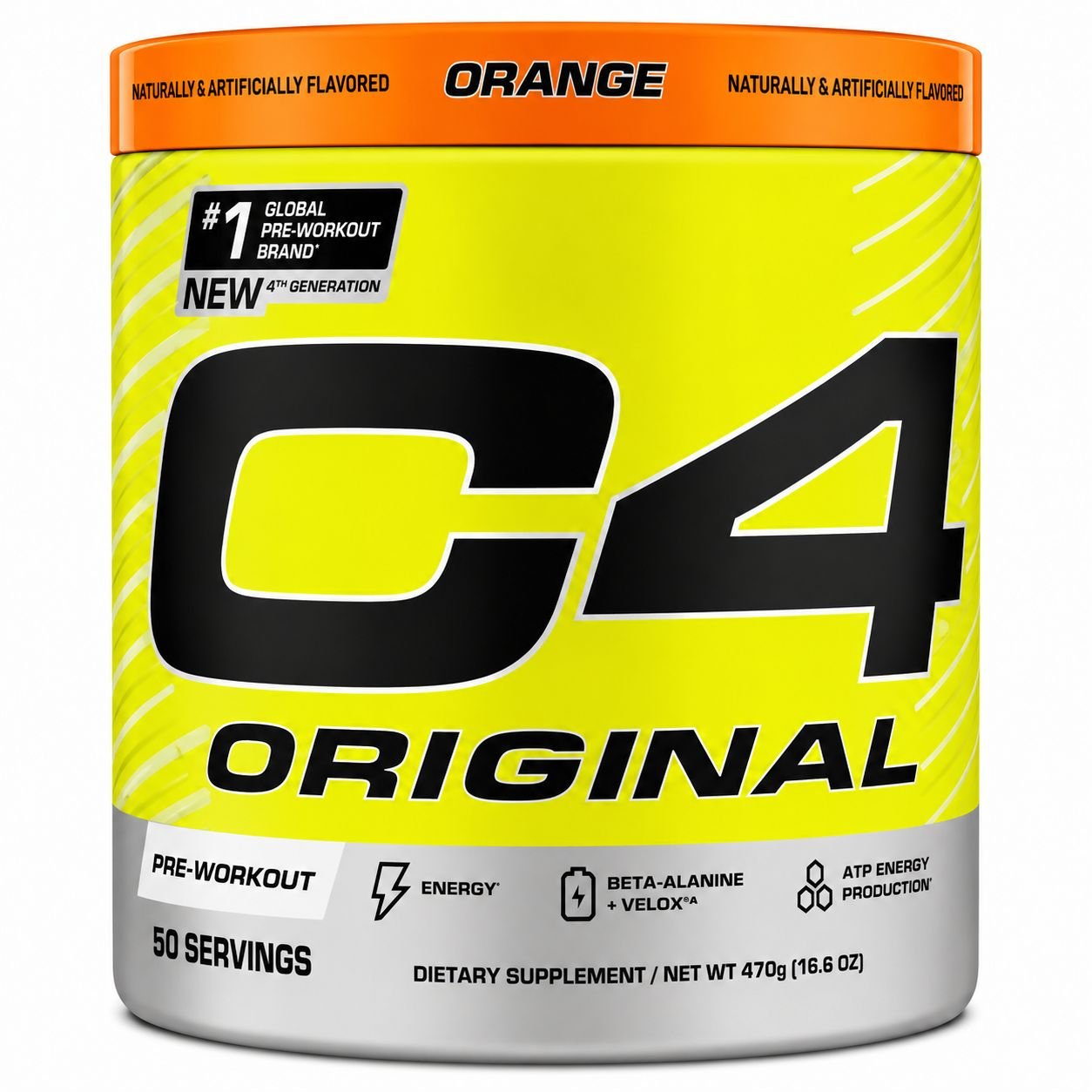 PRE TREINO C4 ORANGE 455G