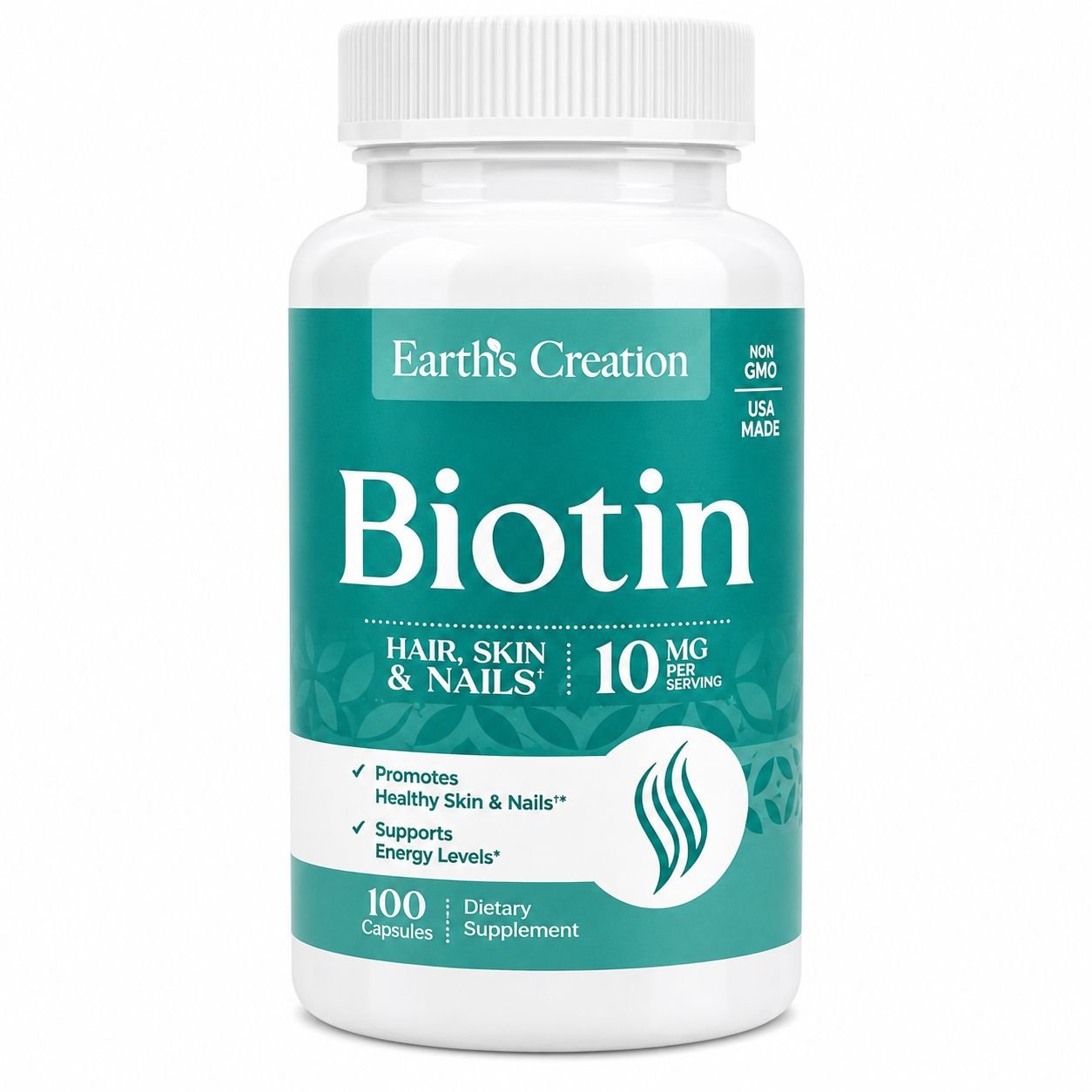 VITAMINA BIOTINA 10MG EARTH CREATION C/100 CAPS
