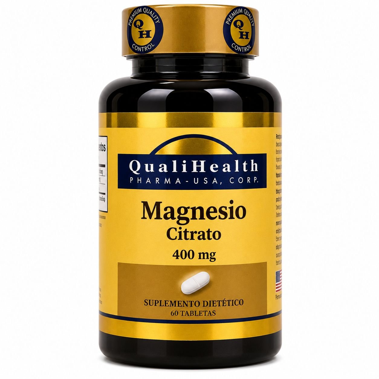 VITAMINA MAGNESIO CITRATO 400MG QUALIHEALTH C/60 CAP