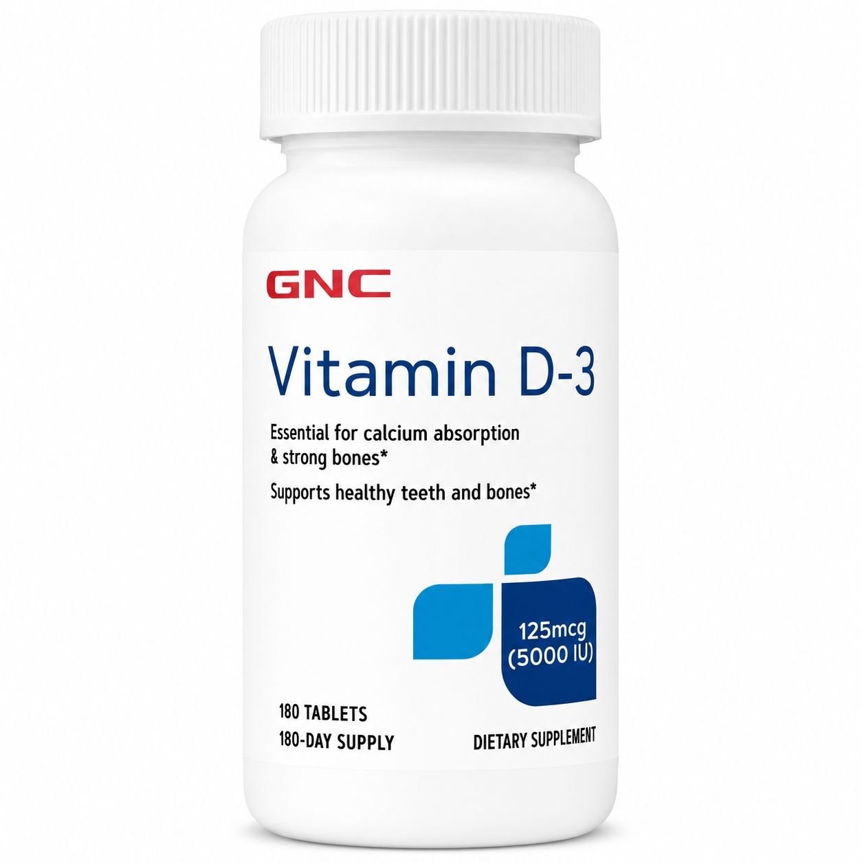 VITAMINA D-3 5000UI GNC C/180 TAB