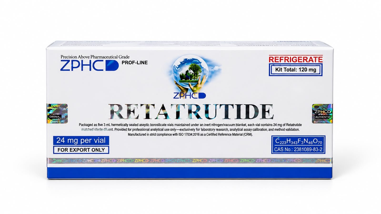 RETATRUTIDE 120MG ZPHC C/5 AMPOLAS