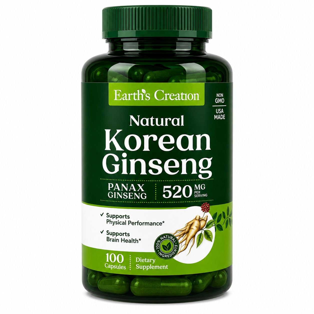 VITAMINA KOREAN GINSENG 520MG EARTH CREATION