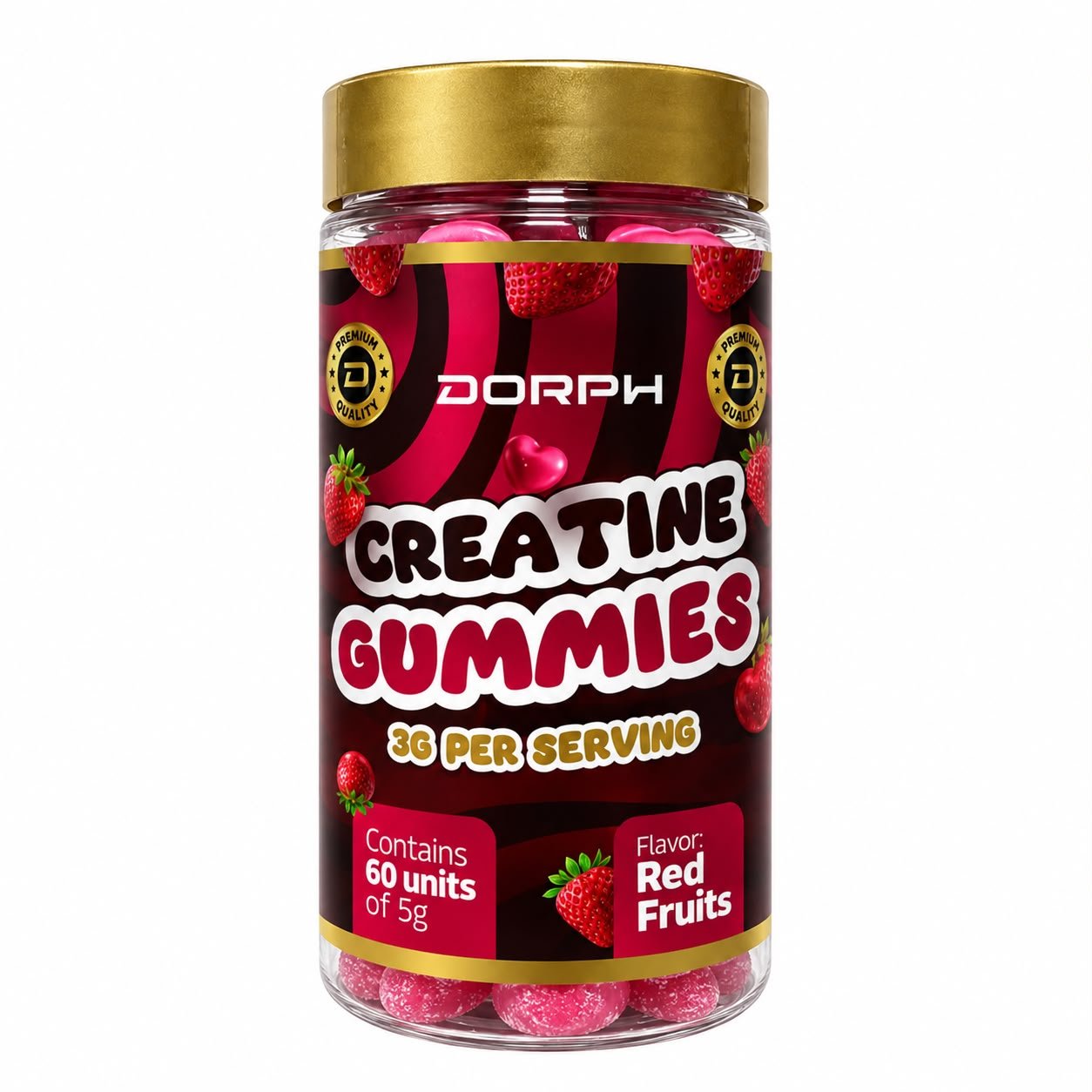 VITAMINA CREATINA GUMMIES RED FRUITS C/60 DORPH