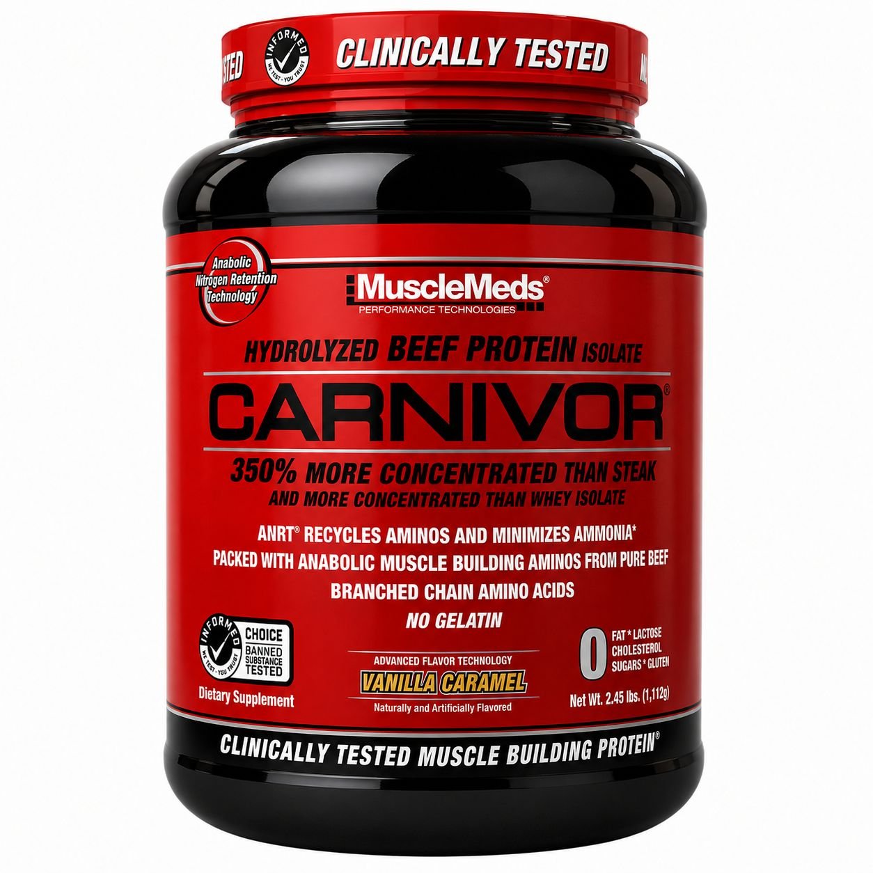 BEEF PROTEIN CARNIVOR HYDROLIZADO VANILLA CARAMEL MUSCLEMEDS 1775G