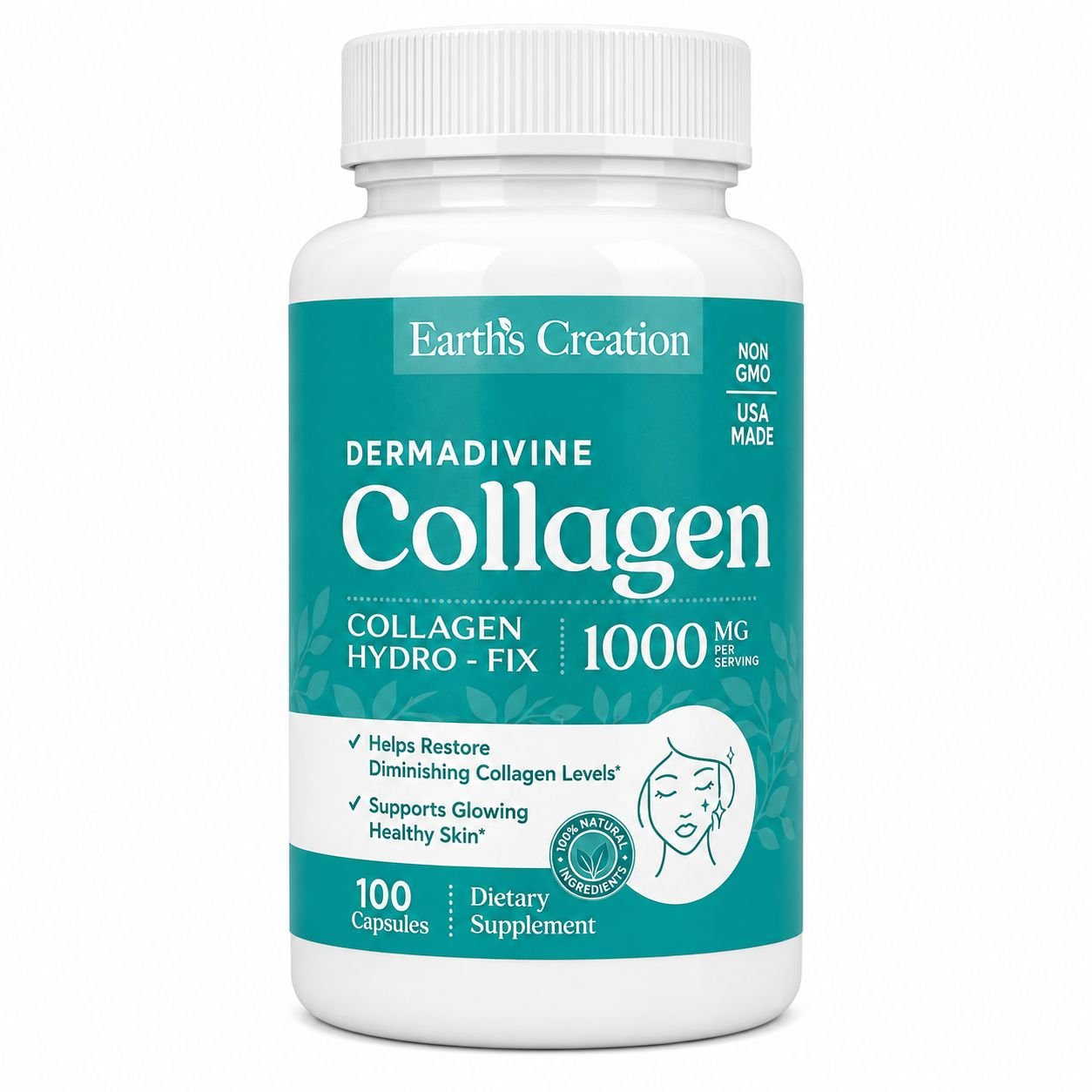 VITAMINA COLAGENO 1000MG EARTH CREATION C/100 CAPS