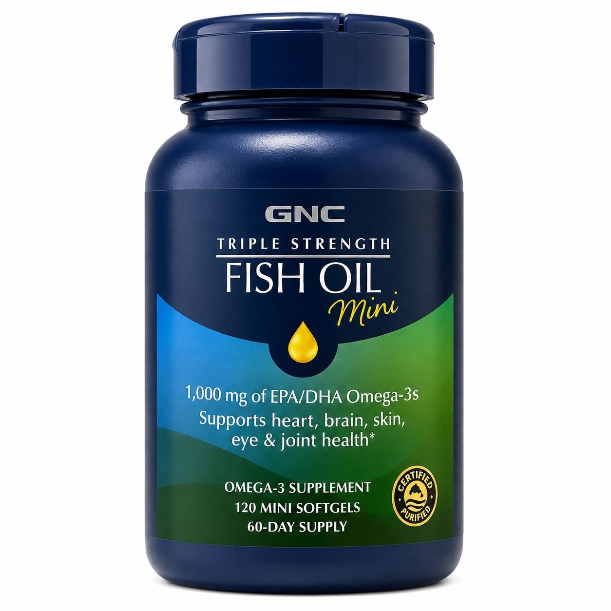 VITAMINA OMEGA 3 TRIPLE STRENGH MINI GNC C/120 SOFTGEL