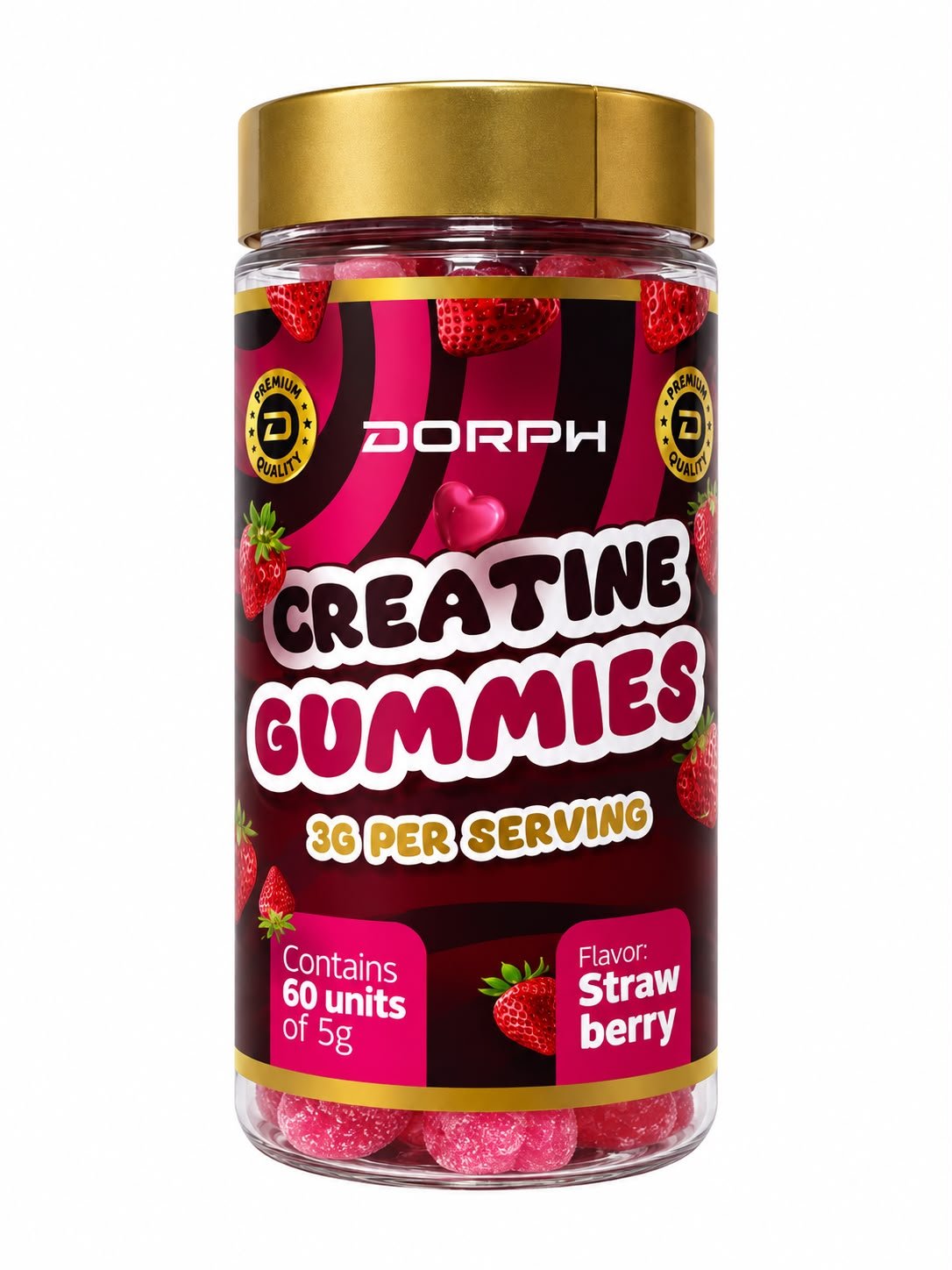 VITAMINA CREATINA GUMMIES STRAWBERRY C/60 DORPH