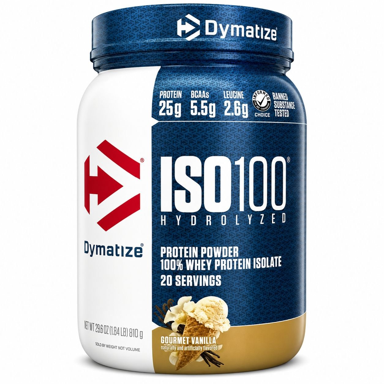 WHEY PROTEIN ISOLADO HYDROLIZADO GOURMET VANILLA DYMATIZE 610G
