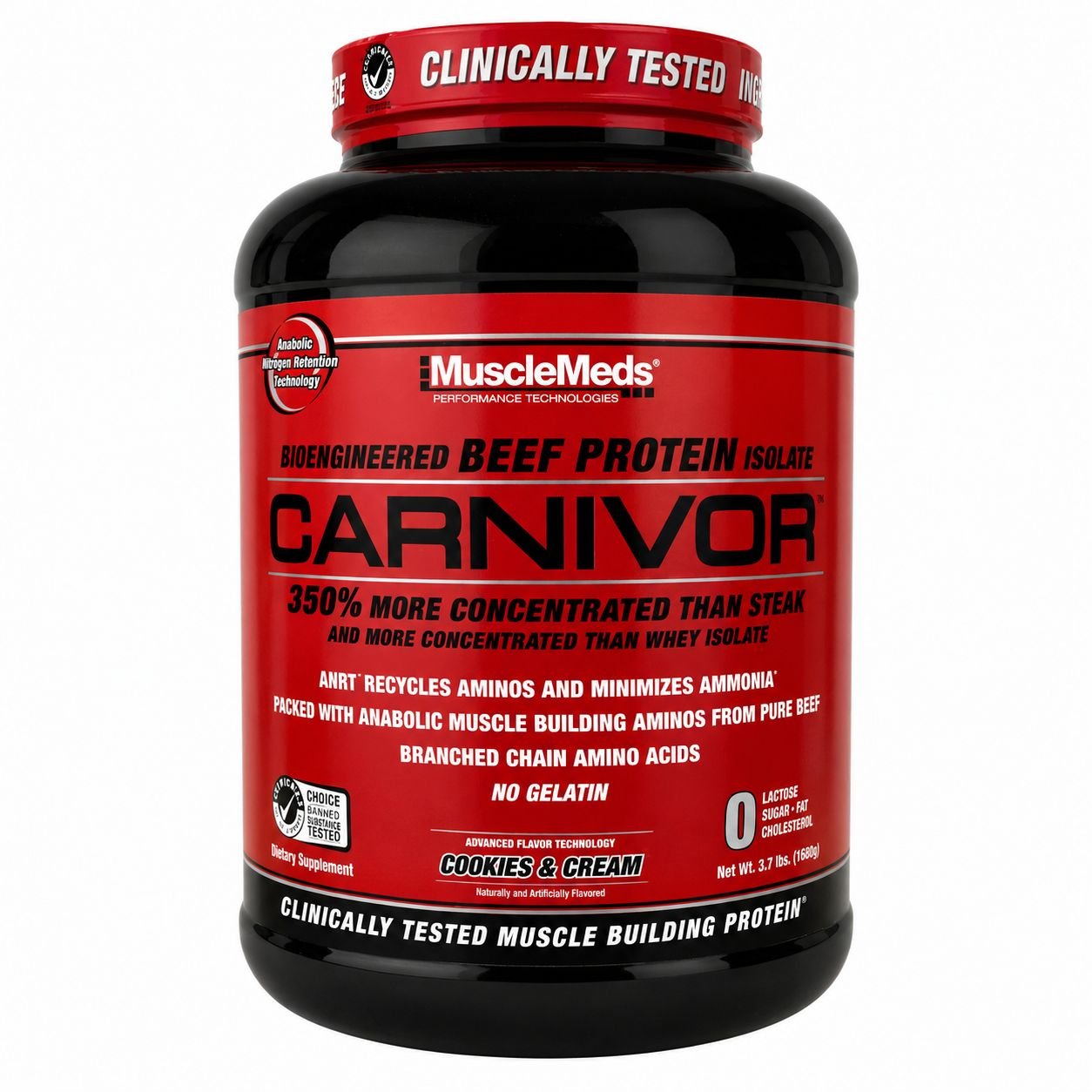 BEEF PROTEIN CARNIVOR HYDROLIZADO COOKIES & CREAM MUSCLEMEDS 1680G