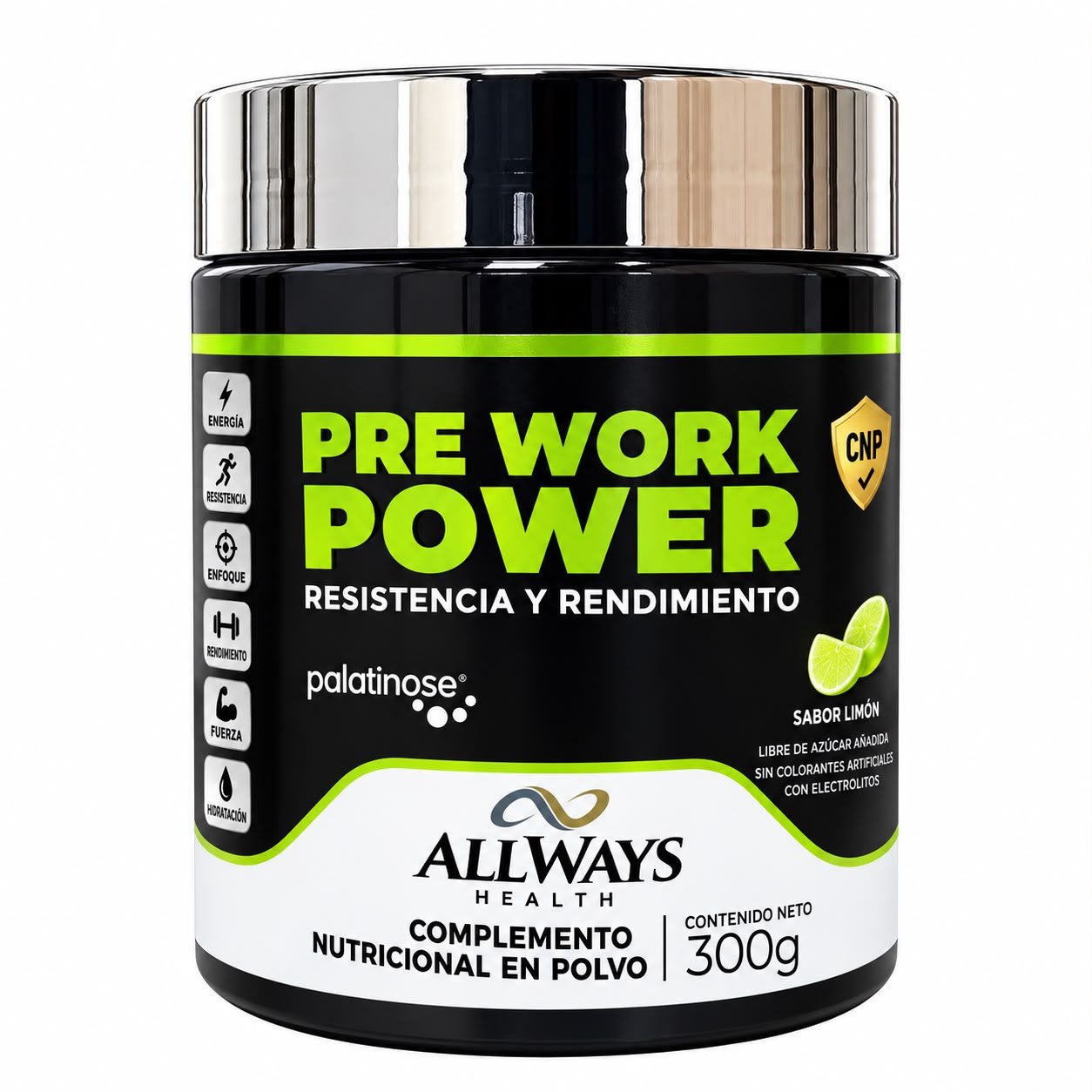 PRE TREINO SABOR LIMAO 300G ALLWAYS HEALTH