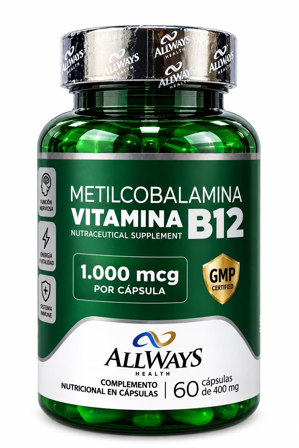 VITAMINA METILCOBALAMINA B12 1000MCG C/60 CAPS ALLWAYS HEALTH
